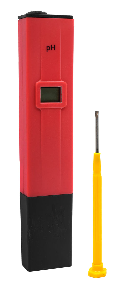 Pocket pH Tester - pH Range 0.0 to 14.0,  Â±0.1 Accuracy - Digital Display - Includes Screwdriver, Plastic Storage Case and Instructions - Eisco Labs