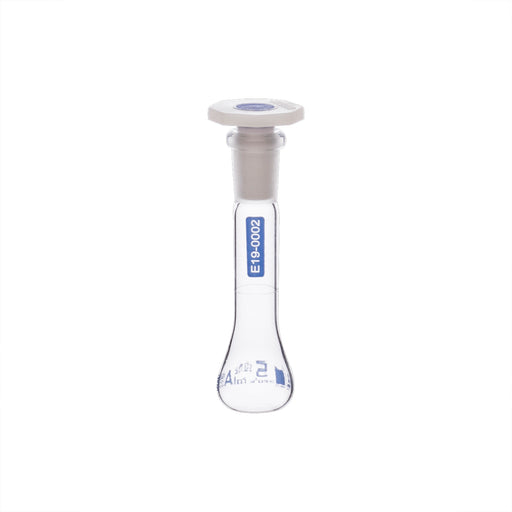 Volumetric Flask, 5ml - Class A, ASTM - Polypropylene Stopper - Blue Graduation - Borosilicate Glass