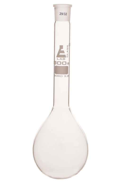 Kjeldahl Flask, 800mL - 29/32 Socket Size - Long Neck, Round Bottom - Borosilicate Glass
