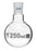 Boiling Flask with 24/29 Joint, 250ml - Round Bottom, Interchangeable Screw Thread Joint - Borosilicate Glass - Eisco Labs