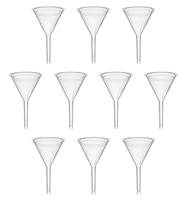 10PK Filter Funnel, 3" - Polypropylene Plastic - Chemical Resistant