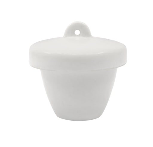 Porcelain Crucible with Lid, 25mL Capacity - Tall Form