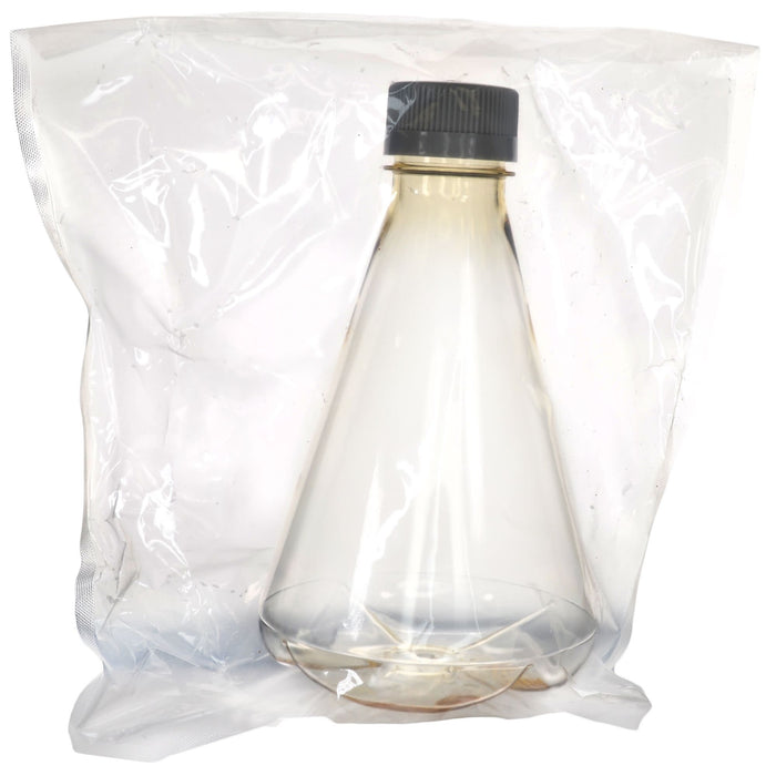 Eisco - Pack of 6, 1L Sterile Polycarbonate Erlenmeyer Flasks, Non-Vented, Baffled Bottom, Gamma Sterilized, USP Class VI, Lab-Grade, Mixing, Cell Culture, Shaker Compatible