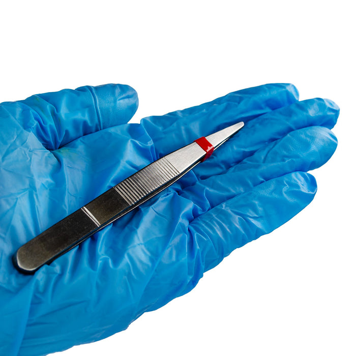 Eisco – Blunt End Forceps – 110mm Stainless Steel – Straight Tip Dissection Forceps – Precision Tool for Laboratory Biology Classroom Educational Medical and Scientific Applications