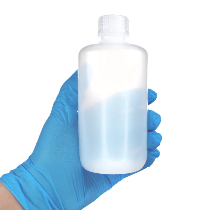 Eisco - Pack of 12, 250mL Narrow Mouth LDPE Translucent Reagent Bottles with Polypropylene Caps, Non-Sterile, Leak-Proof, Chemical Resistant Laboratory Storage Bottles, -100 to 80°C Temperature Range