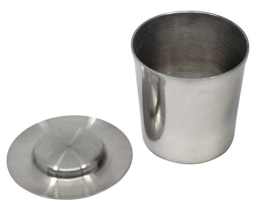 Crucible & Lid, 100ml - Nickel - Withstands Temperatures up to 1000Â°C - Eisco Labs