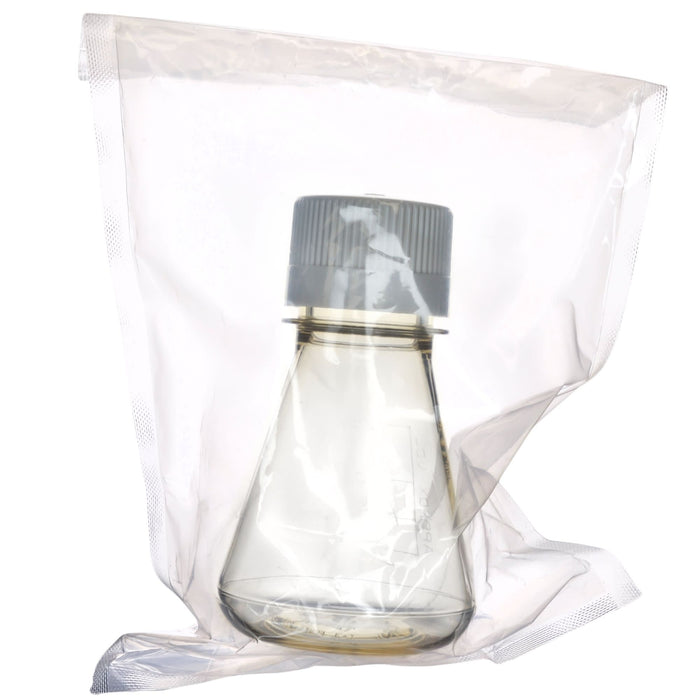 Eisco - Pack of 24, 125mL Sterile Polycarbonate Erlenmeyer Flasks, Non-Vented, Flat Bottom, Gamma Sterilized, USP Class VI, Lab-Grade, Chemical Storage, Cell Culture, Mixing