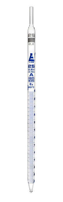Serological Pipette, 25ml - Class A, Tolerance Â±0.100ml  - Borosilicate 3.3 Glass