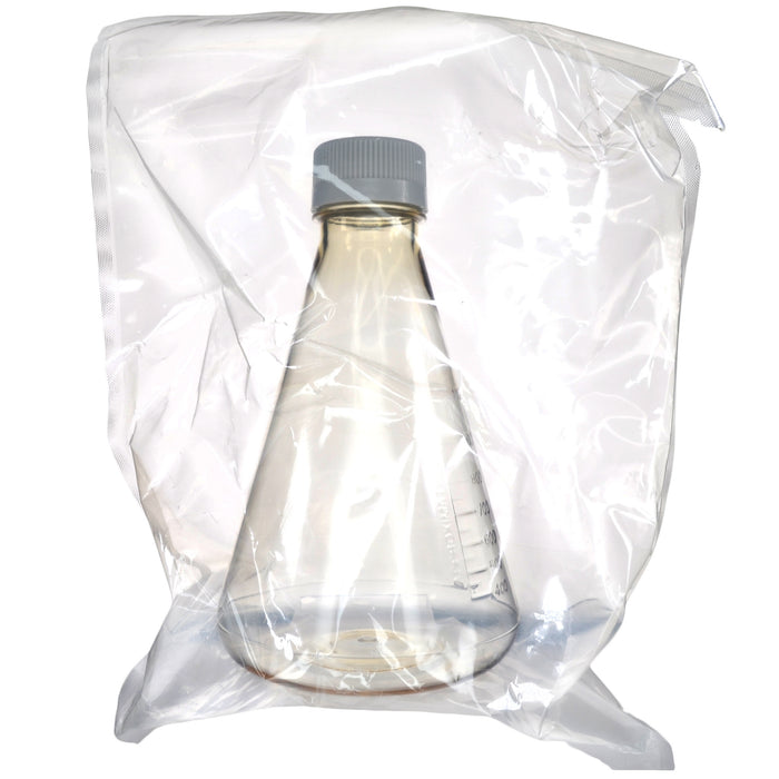 Eisco - Pack of 1, 1L Sterile Polycarbonate Erlenmeyer Flask, Non-Vented, Flat Bottom, Gamma Sterilized, USP Class VI, Lab-Grade, Chemical Storage, Cell Culture, Mixing
