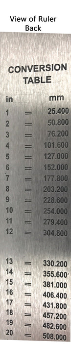 1 Meter Stainless Steel Ruler with Stamped Centimeter and Millimeter Graduations - Eisco Labs