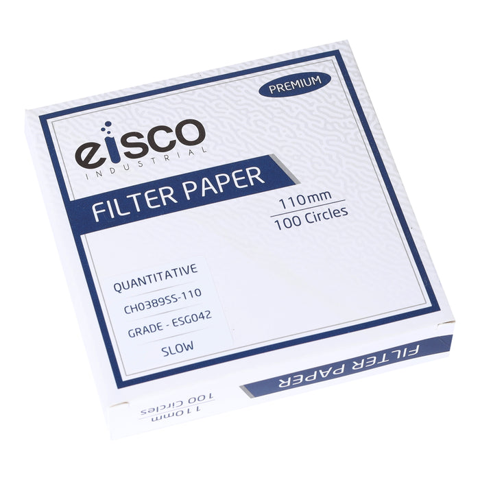Premium Quantitative Filter Paper, 110mm, Ashless, Grade ESG042, Pack of 100