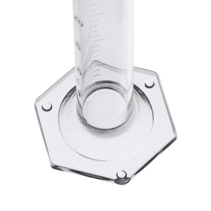 Graduated Cylinder, 25ml - Class B - Blue Graduations, Hexagonal Base