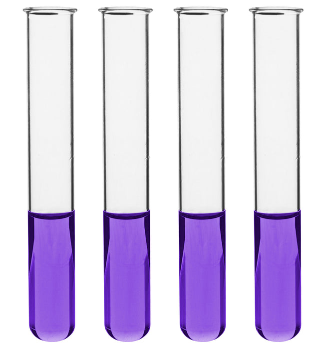 48PK Test Tubes, 20mL, 16x150mm - Rimmed - Light Wall, 1.2mm Thick - Borosilicate 3.3 Glass