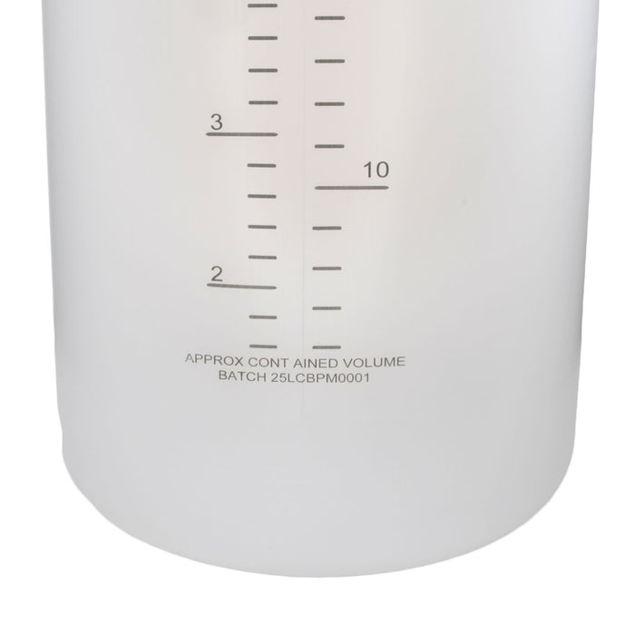 Eisco - 25L Polypropylene Carboy with Silicone-Lined Cap, Autoclavable, Non-Sterile, No Spigot, 0-135°C Temperature Range, FDA Compliant, Leakproof Tested, Ideal for Scientific and Laboratory Use