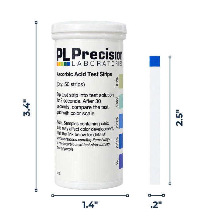 Eisco Ascorbic Acid Test Strips for Vitamin C Analysis