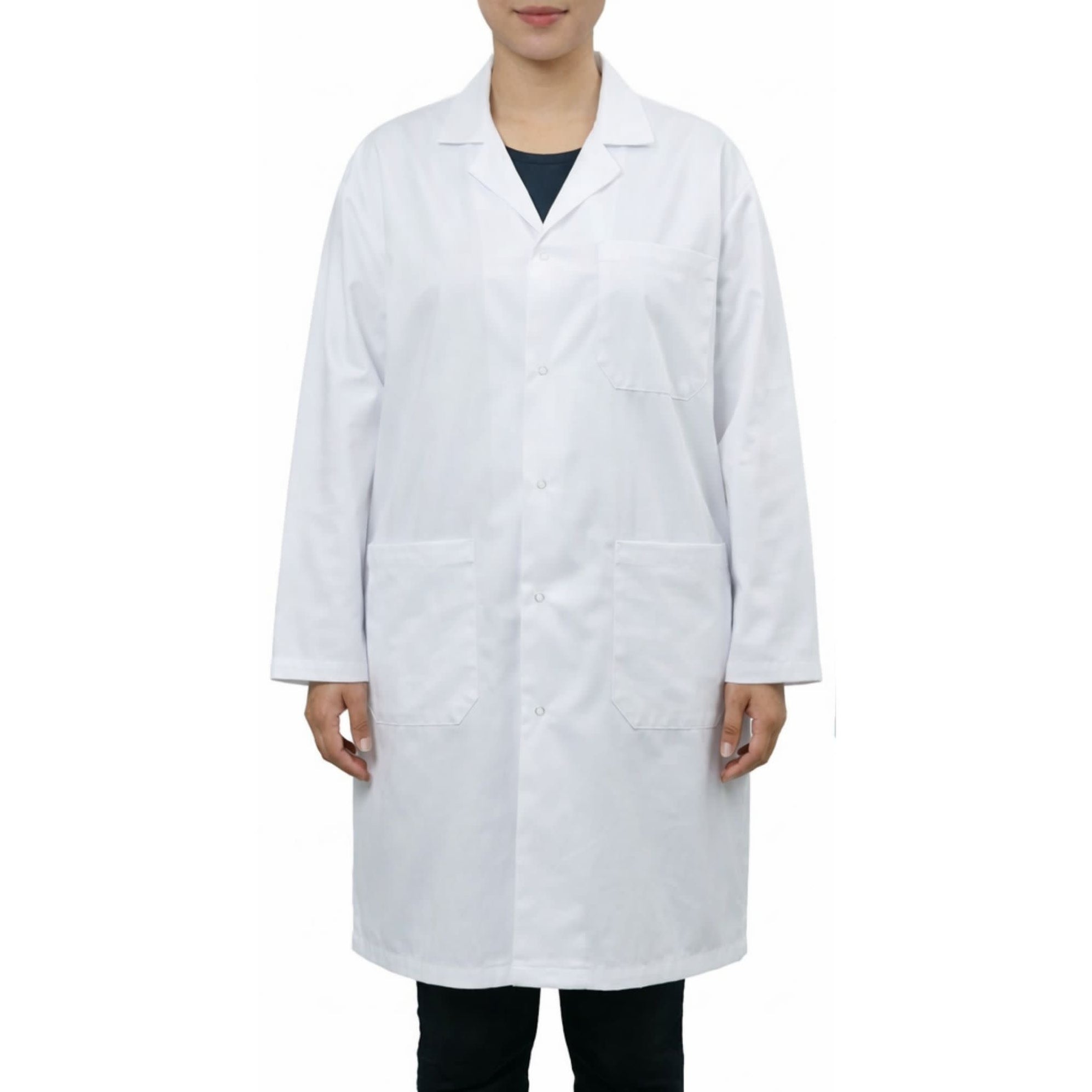 Eisco Adult Medium Professional Grade 100% Cotton Lab Coat – Snap Fron ...