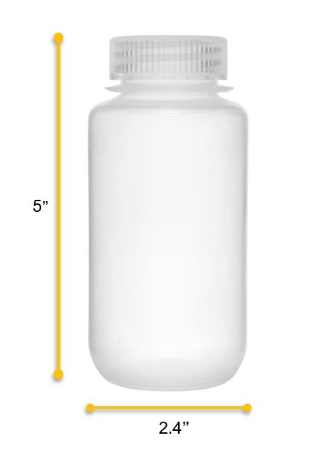 Reagent Bottle, 250ml - Wide Mouth, Screw Cap - Polypropylene