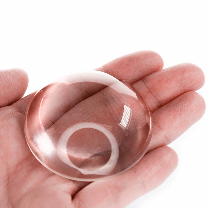 Eisco – Glass Plano-Convex Optical Lens, 50mm Diameter x 50mm Focal Length Lens for Light Refraction and Physics Experiments