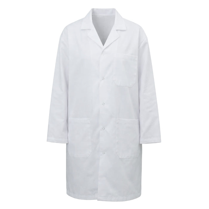 Eisco Adult XS Professional Grade Poly-Cotton Lab Coat – Durable Snap Front Laboratory Coat, 3 Pockets, Machine Washable, White