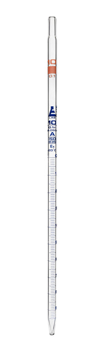 Serological Pipette, 10ml - Class A, Tolerance Â±0.050ml  - Borosilicate 3.3 Glass