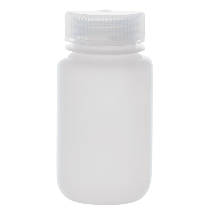 Eisco - 125mL Sterile Wide Mouth HDPE Reagent Bottles with Polypropylene Caps, Pack of 12, Non-Autoclavable, Translucent Laboratory Containers, -100 to 120°C Temperature Range