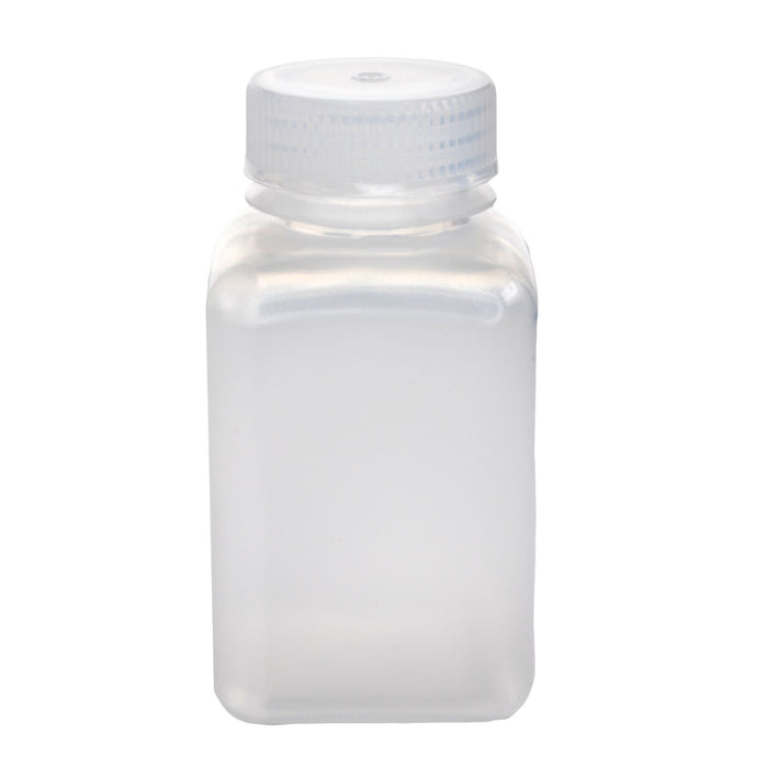Eisco - Pack of 12, 175mL Square Polypropylene Reagent Bottles with Wide Mouth Polypropylene Caps, Translucent, Autoclavable, Leak-Proof, Chemical Resistant, 0-135°C