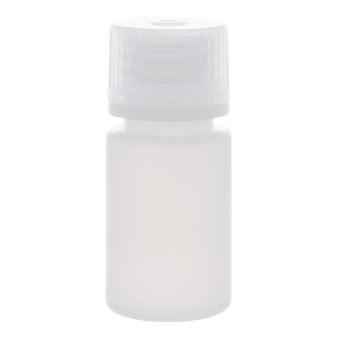 Eisco - Pack of 12, 15mL Narrow Mouth HDPE Translucent Reagent Bottles with Polypropylene Caps, Non-Sterile, Leak-Proof, Chemical Resistant, -100 to 120°C Temperature Range, Laboratory Storage and Transport