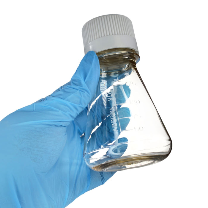 Eisco - Pack of 24, 125mL Sterile Polycarbonate Erlenmeyer Flasks, Non-Vented, Flat Bottom, Gamma Sterilized, USP Class VI, Lab-Grade, Chemical Storage, Cell Culture, Mixing