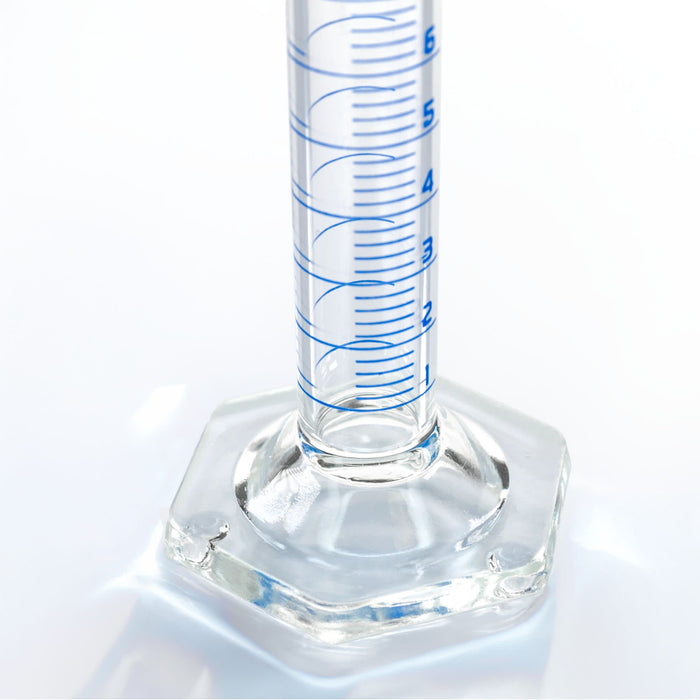 Eisco – Graduated Cylinder 10mL Class A Borosilicate Glass with Hexagonal Base – Calibrated Measuring Cylinder with Individual Work Certificate