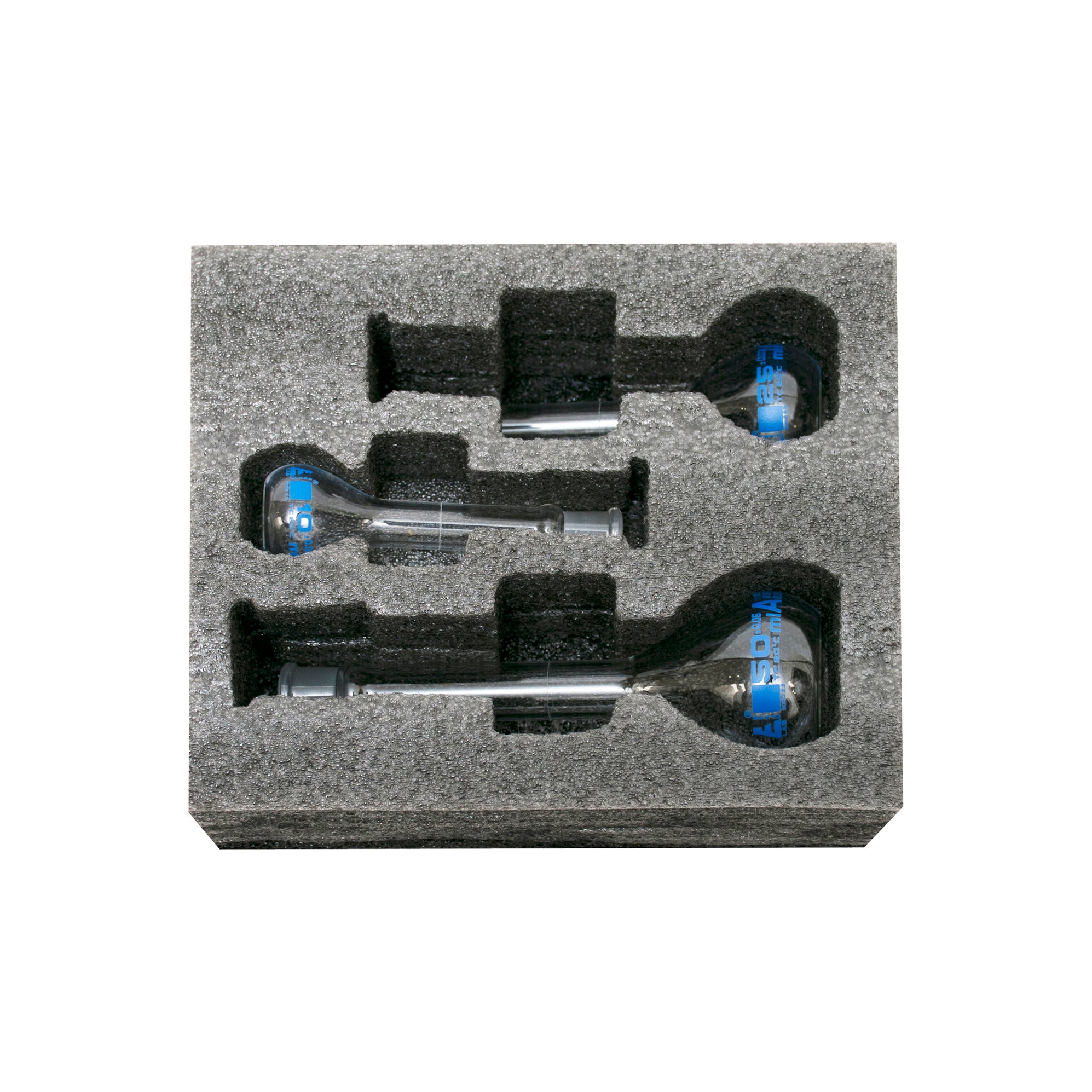 Safety Pack Volumetric Flask Set - 10ml, 25ml & 50ml - Class A, ASTM ...