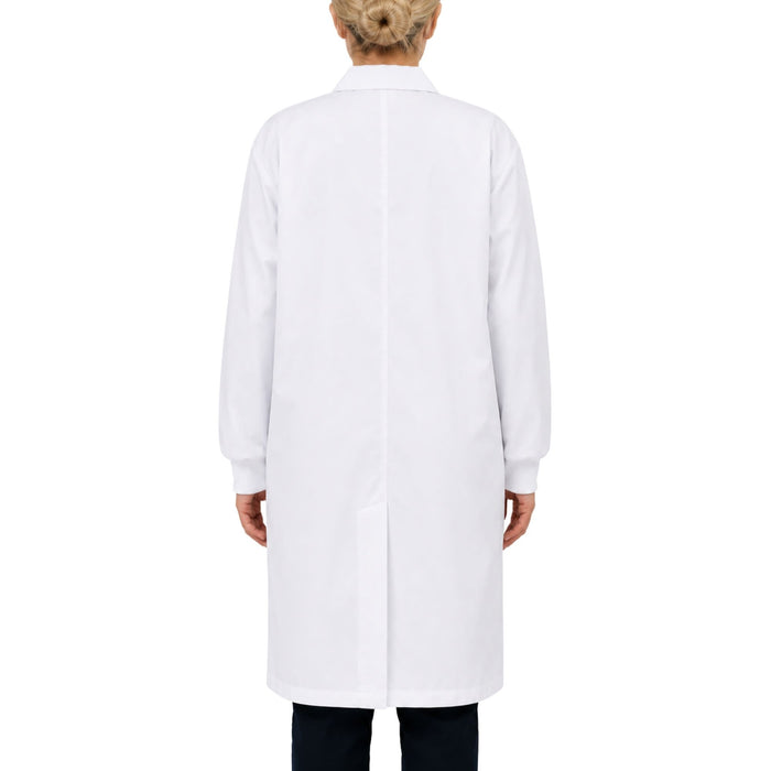 Eisco Adult XS Professional Grade Poly-Cotton Lab Coat – Durable Snap Front Laboratory Coat, 3 Pockets, Machine Washable, White