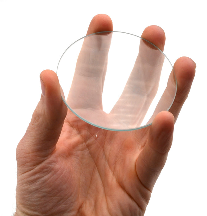 Double Convex Lens, 500mm Focal Length, 3" (75mm) Diameter - Spherical, Optically Worked Glass Lens - Ground Edges, Polished - Great for Physics Classrooms - Eisco Labs