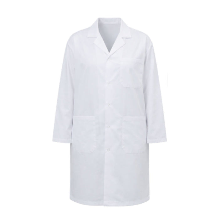 Eisco Adult XL Professional Grade Poly-Cotton Lab Coat – Durable Snap Front Laboratory Coat, 3 Pockets, Machine Washable, White
