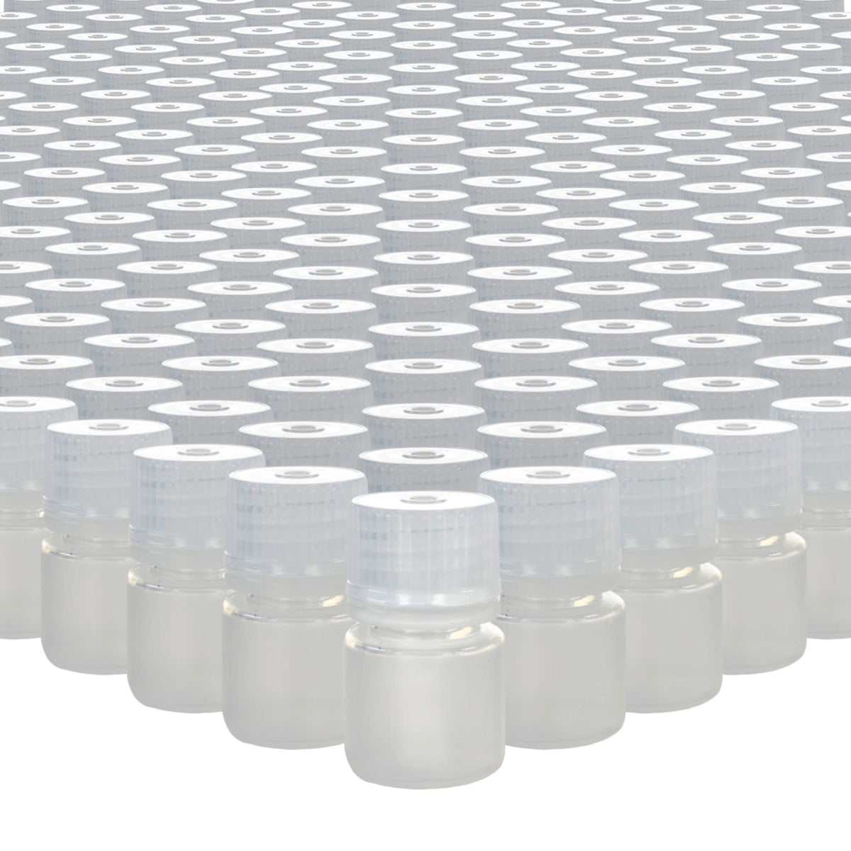 Eisco - Bulk Pack of 2000, 8mL Narrow Mouth Polypropylene Translucent ...