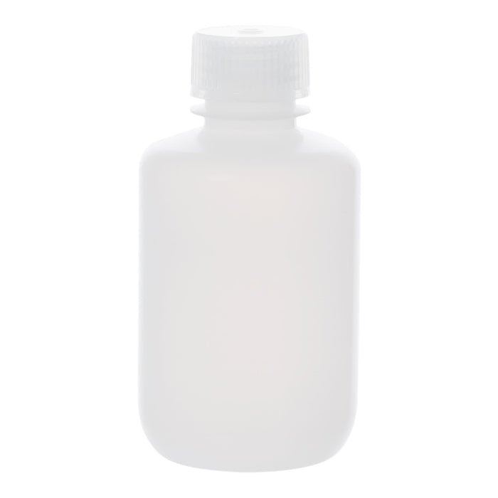 Eisco - Bulk Pack of 500, 125mL Narrow Mouth HDPE Translucent Reagent Bottles with Polypropylene Caps, Non-Sterile, Leak-Proof, Chemical Resistant Laboratory Storage Bottles, -100 to 120°C Temperature Range