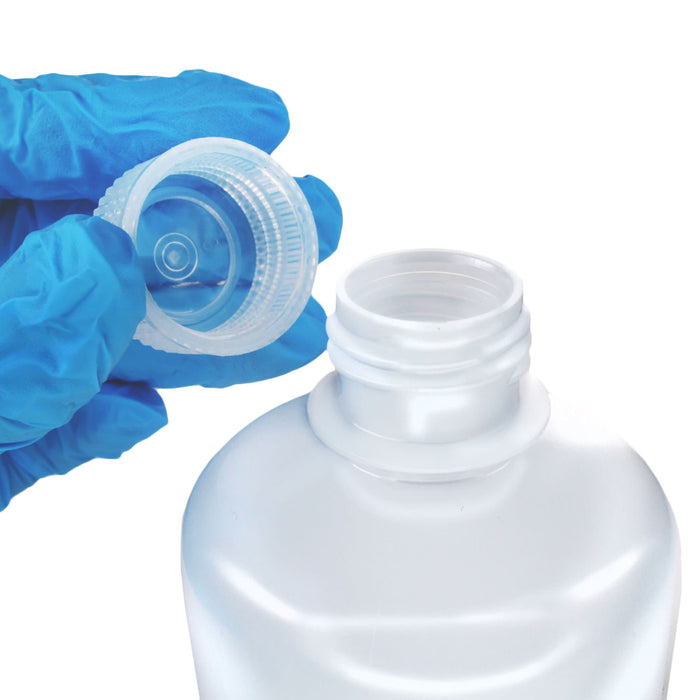 Eisco - Pack of 12, 250mL Narrow Mouth LDPE Translucent Reagent Bottles with Polypropylene Caps, Non-Sterile, Leak-Proof, Chemical Resistant Laboratory Storage Bottles, -100 to 80°C Temperature Range
