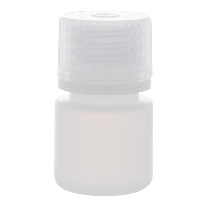 Eisco - Pack of 12, 8mL Narrow Mouth HDPE Translucent Reagent Bottles with Polypropylene Caps, Non-Sterile, Leak-Proof, Chemical Resistant, -100 to 120°C Temperature Range, Laboratory Storage and Transport