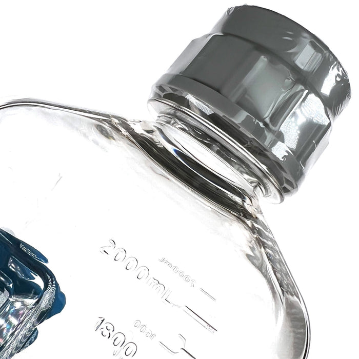 Eisco - Pack of 6, 2L PETG Media Bottles with HDPE Caps, Non-Sterile, Square, Leakproof, Tamper-Evident, Laboratory-Grade, Ideal for Lab Reagents, Buffers & Biopharmaceutical Processing