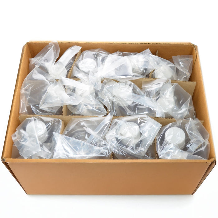 Eisco - Pack of 12, 250mL Sterile PETG Erlenmeyer Flasks, Non-Vented, Flat Bottom, Lab-Grade, Gamma Sterilized, USP Class VI, Ideal for Cell Culture, Biopharmaceutical Processing, Chemical Storage