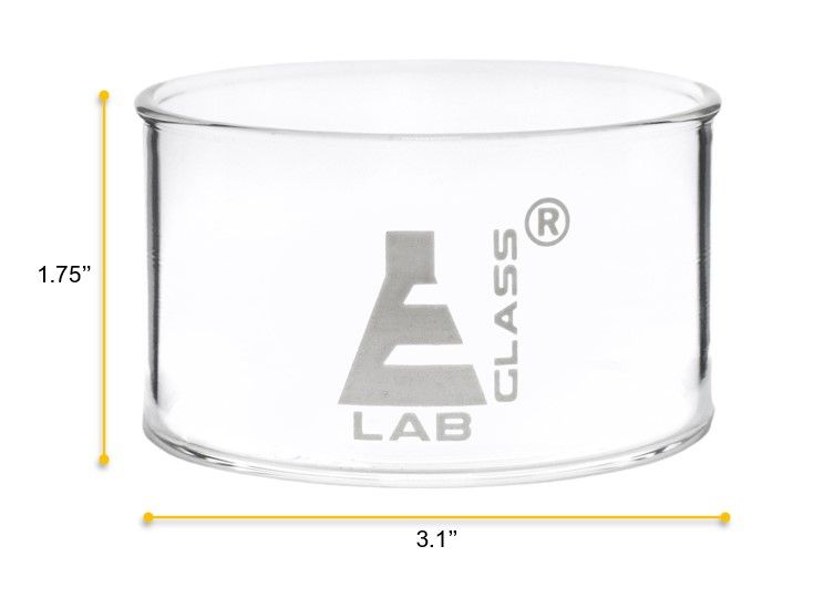 Crystallizing Dish, 150ml - Flat Bottom - Borosilicate Glass - Eisco Labs