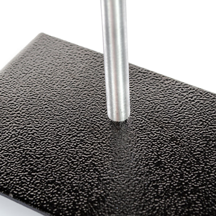 Eisco - Ticker Tape Holder Stand for Physics Timing and Motion Experiments - Includes Steel Rod and Base, 10mm Rod Diameter, Compatible with Roll Dispensers