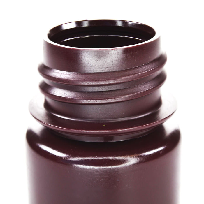 Eisco - Bulk Pack of 1000, 30mL Wide Mouth Amber HDPE Reagent Bottles with Polypropylene Caps, Non-Sterile, Leak-Proof, Chemical-Resistant, UV Light Shielding for Labs, -100°C to 120°C