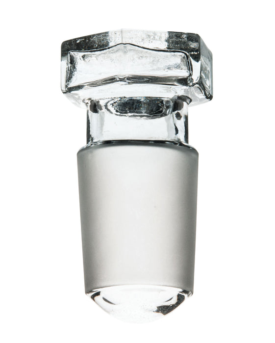 Hollow Stopper, Hexagonal - 24/29 Cone - Round End - Borosilicate Glass - Eisco Labs