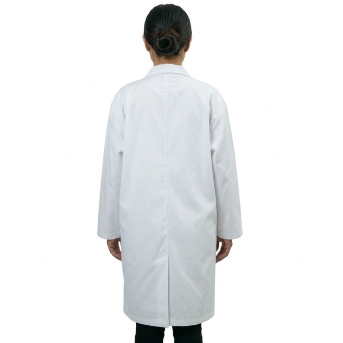 Eisco Adult XS Professional Grade 100% Cotton Lab Coat, 10 Pack – Snap Front Laboratory Coat, 3 Pockets, Machine Washable, White