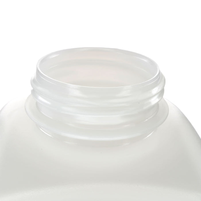Eisco - Pack of 12, 1L Square HDPE Reagent Bottles with Wide Mouth Polypropylene Caps, Translucent, Non-Sterile, Chemical Resistant, Leak-Proof, -100°C to 120°C, Ideal for Lab and Industrial Use