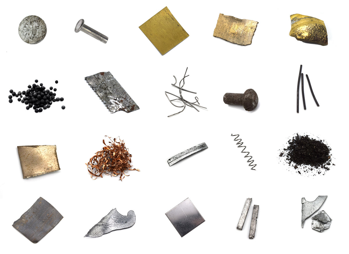 Steel Sample Collection Set of 20 Metal Alloys - Specimen Collection - Supplied in Die Cut Cas ...