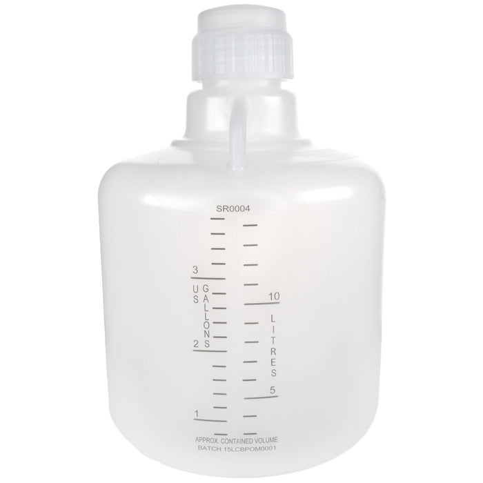 Eisco - 15L Polypropylene Carboy with Silicone-Lined Cap, Autoclavable, Non-Sterile, No Spigot, 0-135°C Temperature Range, FDA Compliant, Leakproof Tested, Ideal for Scientific and Laboratory Use