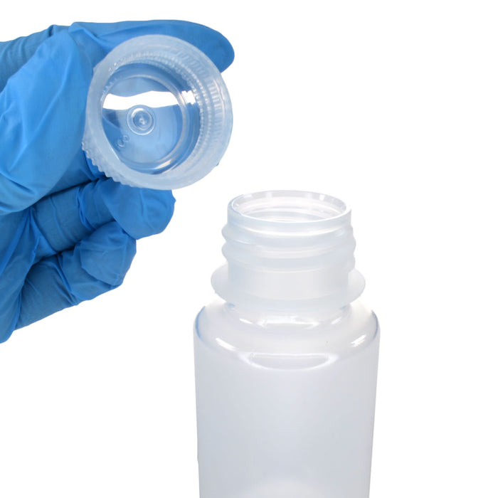 Eisco - 60mL Wide Mouth Polypropylene Translucent Reagent Bottles with Polypropylene Caps, Pack of 12, Non-Sterile, Autoclavable, Leakproof Laboratory Storage Bottles, 0-135°C Temperature Range