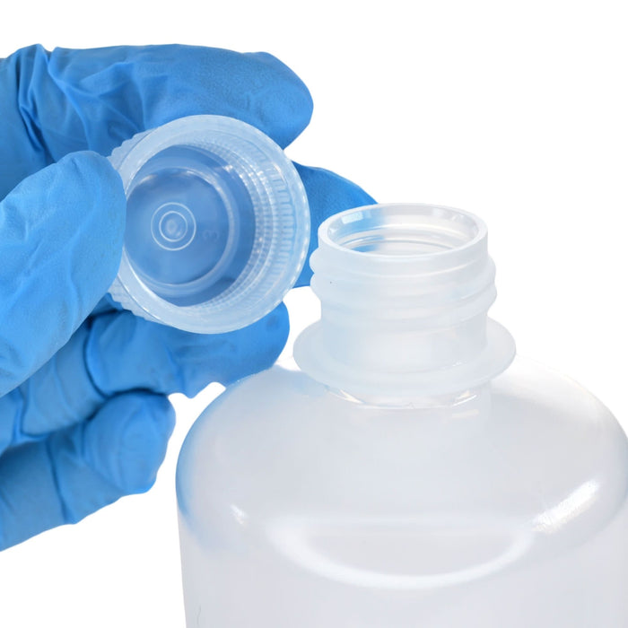 Eisco - Bulk Pack of 250, 250mL Narrow Mouth Polypropylene Translucent Reagent Bottles with Polypropylene Caps, Non-Sterile, Autoclavable, Leakproof, Laboratory Storage Bottles, 0-135°C Temperature Range