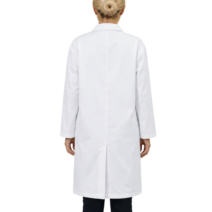 Eisco Adult Small Professional Grade Poly-Cotton Lab Coat, 10 Pack– Durable Snap Front Laboratory Coat, 3 Pockets, Machine Washable, White